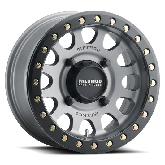 Method MR401 UTV Beadlock 15x7 5+2/+38mm Offset 4x136 106mm CB Titanium w/MB Ring w/BH-H24100 Wheel |MR40157047852B