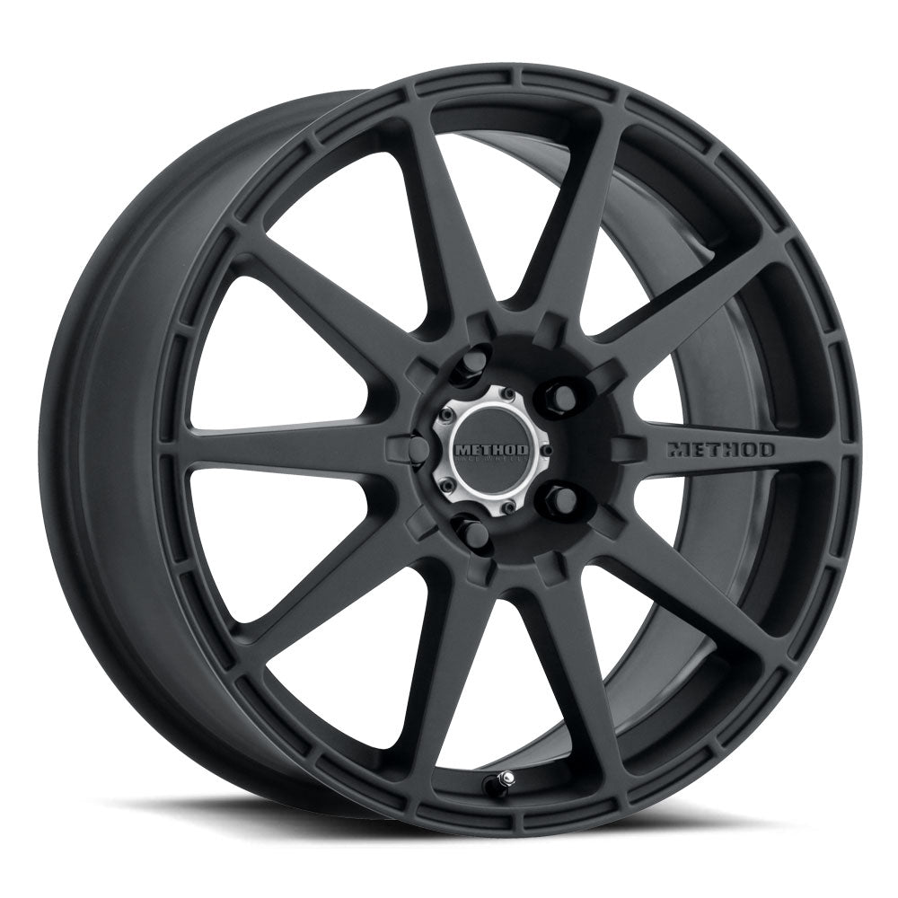 Method MR501 RALLY 17x8 +42mm Offset 5x108 63.4mm CB Matte Black Wheel | MR50178049542