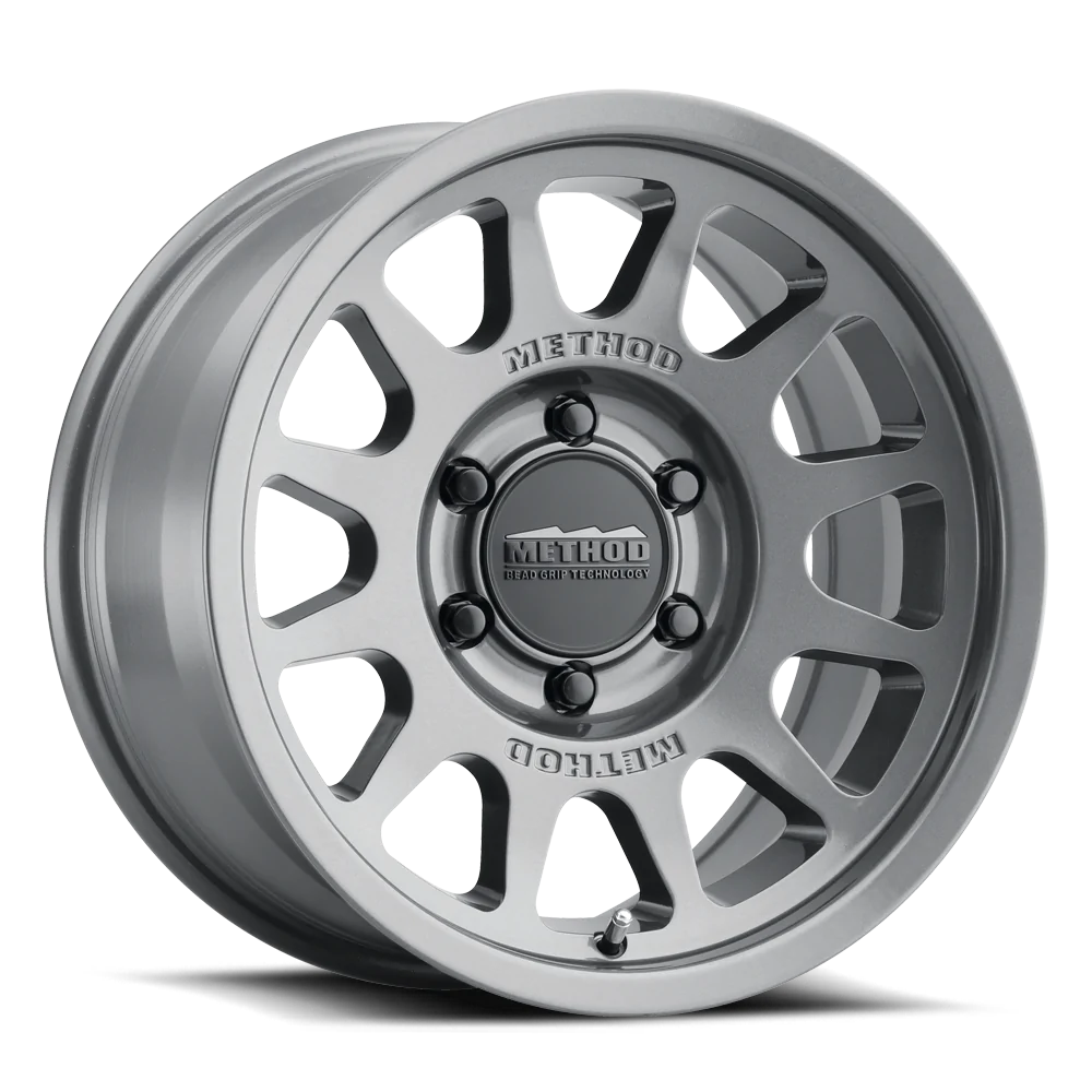 Method MR703 17x8.5 0mm Offset 5x150 110.5mm CB Gloss Titanium Wheel | MR70378558800