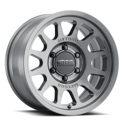 Method MR703 17x8.5 0mm Offset 5x150 110.5mm CB Gloss Titanium Wheel | MR70378558800