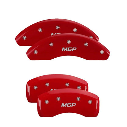 MGP 4 Caliper Covers Engraved Front & Rear MGP Red Finish Silver Characters for 19 - 20 Toyota Camry - JDMuscleNon - Categorizedmgp16244SMGPRD