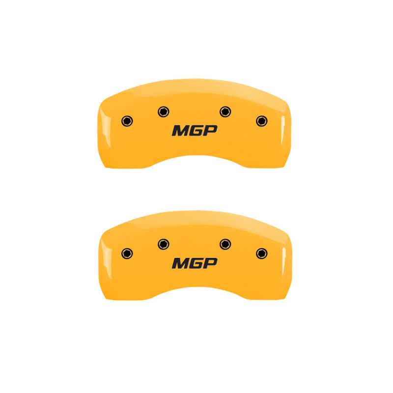 MGP 4 Caliper Covers Engraved Front & Rear MGP Yellow Finish Black Char 1997 Toyota Supra - JDMuscleNon-Categorizedmgp16215SMGPYL