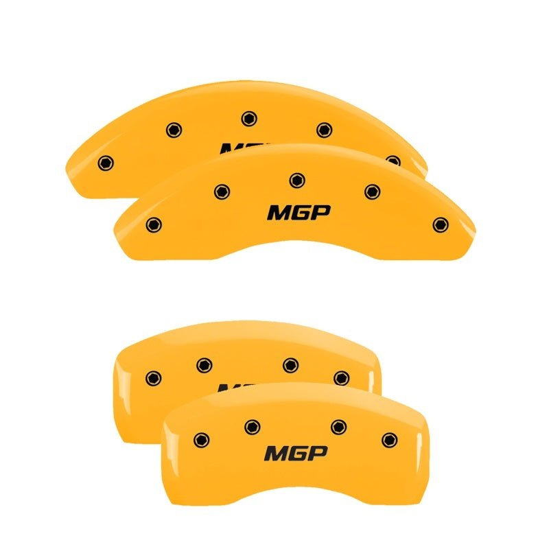 MGP 4 Caliper Covers Engraved Front & Rear MGP Yellow Finish Black Char 1997 Toyota Supra - JDMuscleNon-Categorizedmgp16215SMGPYL