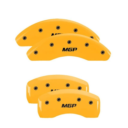 MGP 4 Caliper Covers Engraved Front & Rear MGP Yellow Finish Black Char 1997 Toyota Supra - JDMuscleNon-Categorizedmgp16215SMGPYL