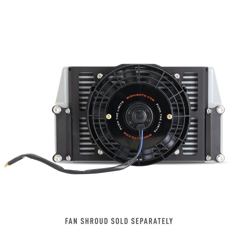 Mishimoto 10in. Heavy-Duty Oil Cooler Fan Shroud Micro Wrinkle Black Universal | MMFS-HDOC-10 - JDMuscleElectric FansmisMMFS-HDOC-10