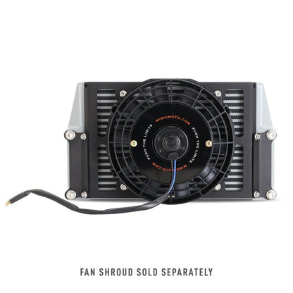 Mishimoto 10in. Heavy-Duty Oil Cooler Fan Shroud Micro Wrinkle Black Universal | MMFS-HDOC-10 - JDMuscleElectric FansmisMMFS-HDOC-10