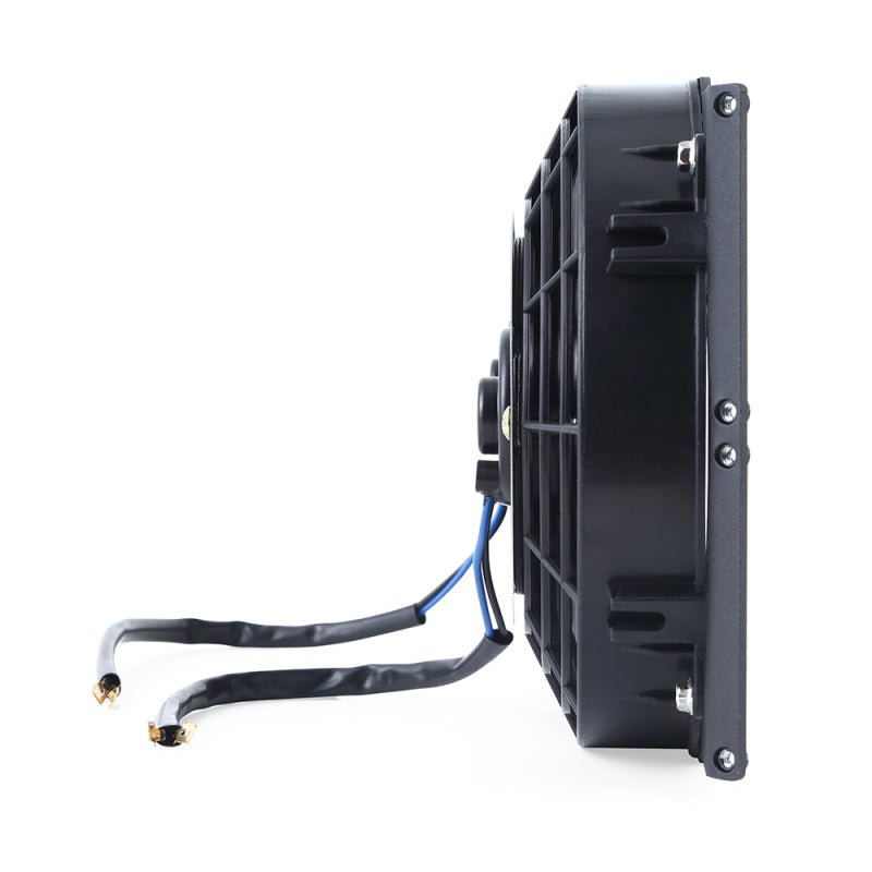 Mishimoto 17in. Heavy-Duty Oil Cooler Fan Shroud Micro Wrinkle Black Universal | MMFS-HDOC-17 - JDMuscleElectric FansmisMMFS-HDOC-17