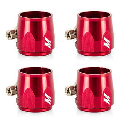 Mishimoto Aluminum 12AN Hex Finishers Red Universal | MMHXF-12-4-RD - JDMuscleUniversal Hose ClampsmisMMHXF-12-4-RD