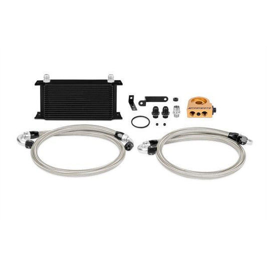 Mishimoto Black Thermostatic Oil Cooler Kit Subaru WRX STI 2008-2014-MMOC-STI-08TBK-Fluid Coolers-Mishimoto-JDMuscle