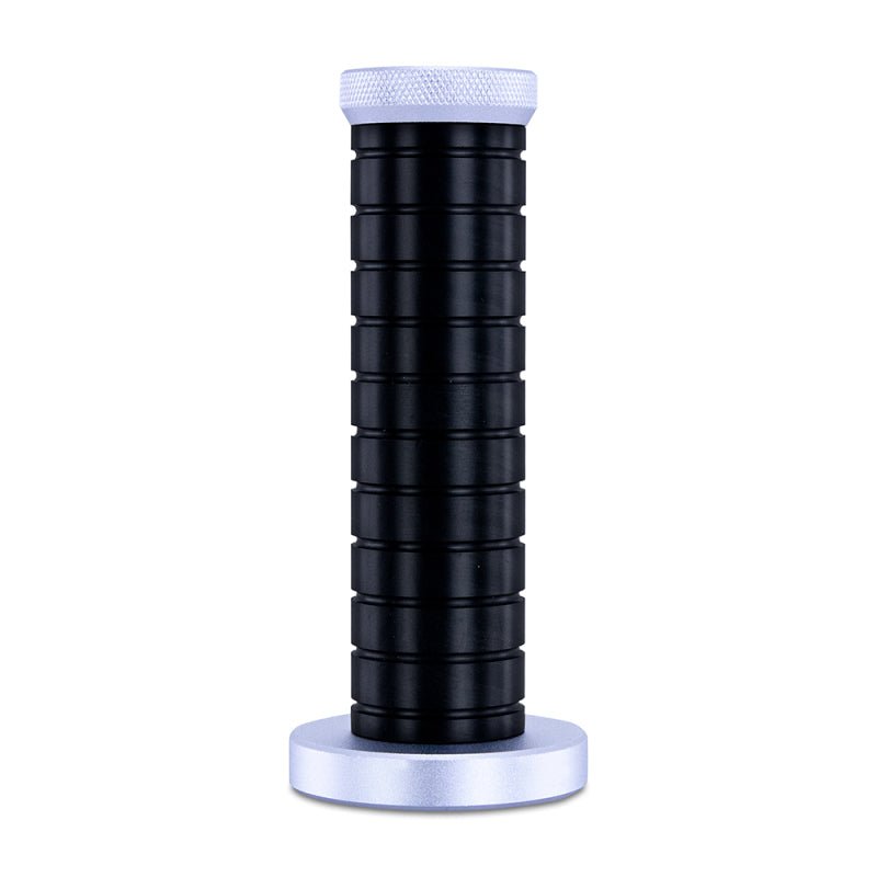 Mishimoto BMX Grip Style Weighted Shift Knob Silver / Black Universal | MMSK-BMXSLBK - JDMuscleShift KnobsmisMMSK-BMXSLBK