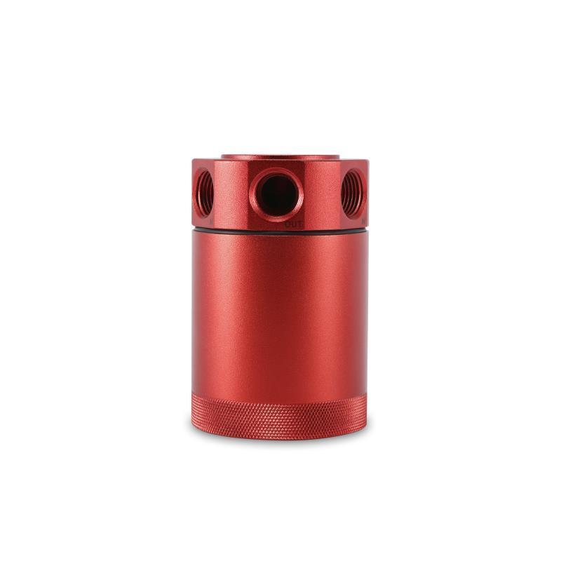 Mishimoto Compact Baffled Oil Catch Can Red - 3-Port - Universal-MMBCC-MSTHR-RD-MMBCC-MSTHR-RD-Catch Cans-Mishimoto-JDMuscle