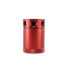 Mishimoto Compact Baffled Oil Catch Can Red - 3-Port - Universal