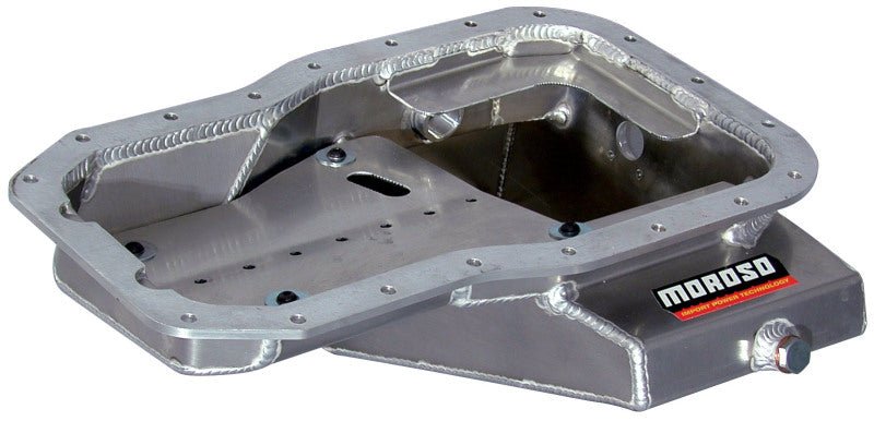 Moroso Road Race Baffled Wet Sump 6.25qt 7 - 9/16in Alum Oil Pan Toyota MR2 1990 - 1995 / Celica 1990 - 1995 / 3SGT 2.0L Turbo/ 5SFE Non Turbo | 20935 - JDMuscleOil Pansmor20935
