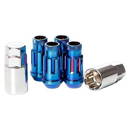 Muteki SR48 Open End Locking Lug Nut 12x1.25 48mm Set of 4 - Universal (32901U)-wm32901UN-32901UN-Lug Nuts-Muteki-Burned Blue-JDMuscle
