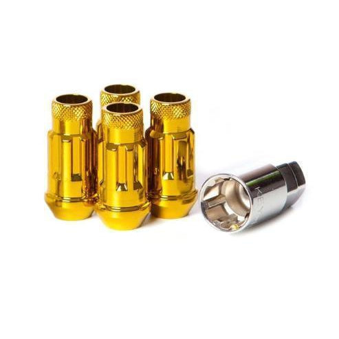 Muteki SR48 Open End Locking Lug Nut 12x1.25 48mm Set of 4 - Universal (32901U)-wm32901Z-32901Z-Lug Nuts-Muteki-Gold Chrome-JDMuscle