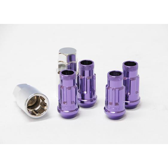 Muteki SR48 Open End Locking Lug Nut 12x1.25 48mm Set of 4 - Universal (32901U)-wm32901L-32901L-Lug Nuts-Muteki-Purple-JDMuscle