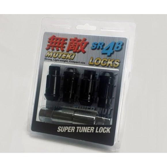 Muteki SR48 Open End Locking Lug Nut 12x1.25 48mm Set of 4 - Universal (32901U)-Lug Nuts-Muteki-JDMuscle