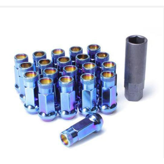 Muteki SR48 Open-Ended Lug Nuts 12x1.50mm - Universal (32906B)-wm32906UN-32906UN-Lug Nuts-Muteki-Burned Blue-JDMuscle