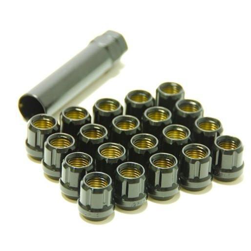 Muteki Super Tuner Open-Ended Lug Nuts 12x1.25mm - Universal (31885C)-wm31885B-31885B-Lug Nuts-Muteki-Black-JDMuscle