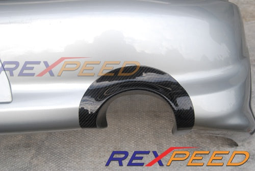 Rexpeed Carbon Exhaust Shield USDM Bumper Mitsubishi Evolution 8/9 2003-2006 | R115