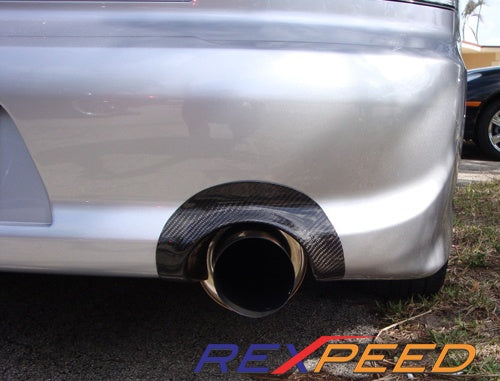 Rexpeed Carbon Exhaust Shield USDM Bumper Mitsubishi Evolution 8/9 2003-2006 | R115