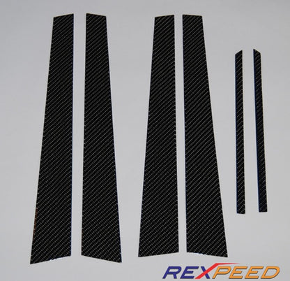 Rexpeed Carbon Fiber Pillar Trim Mitsubishi Evo 7-9 2001-2007 | R35