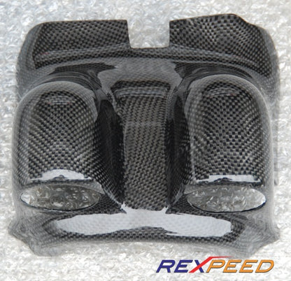 Rexpeed Carbon Fiber Steering Wheel Gauge Pod Dual Mitsubishi EVO 7-9 2001-2007 | R66