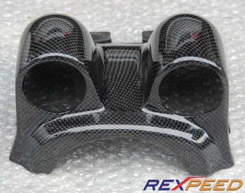 Rexpeed Carbon Fiber Steering Wheel Gauge Pod Dual Mitsubishi EVO 7-9 2001-2007 | R66