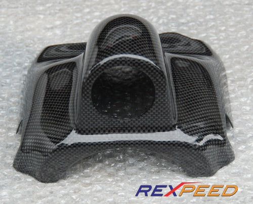 Rexpeed Carbon Fiber Steering Wheel Gauge Pod Single Mitsubishi EVO 7-9 2001-2007 | R65
