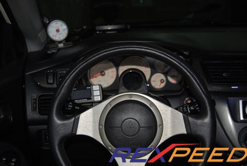 Rexpeed Carbon Fiber Steering Wheel Gauge Pod Single Mitsubishi EVO 7-9 2001-2007 | R65