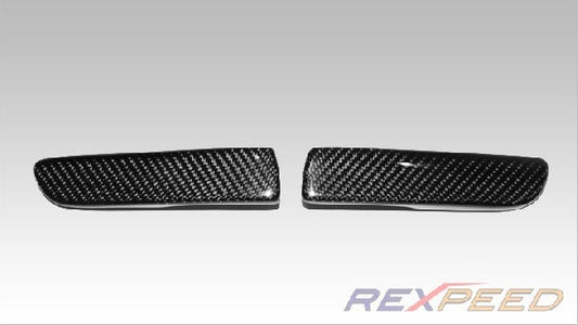 Rexpeed Carbon Fiber Rear Bumper Inserts Mitsubishi Evo X 2008-2015 | R138