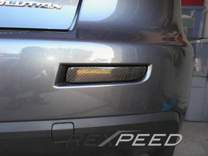 Rexpeed Carbon Fiber Rear Bumper Inserts Mitsubishi Evo X 2008-2015 | R138