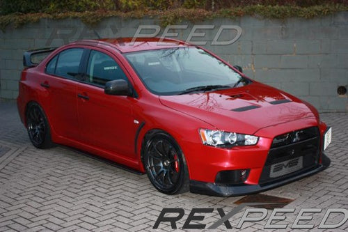 Rexpeed V-Style Carbon Side Skirt Extension Mitsubishi Evo X 2008-2015 | R110