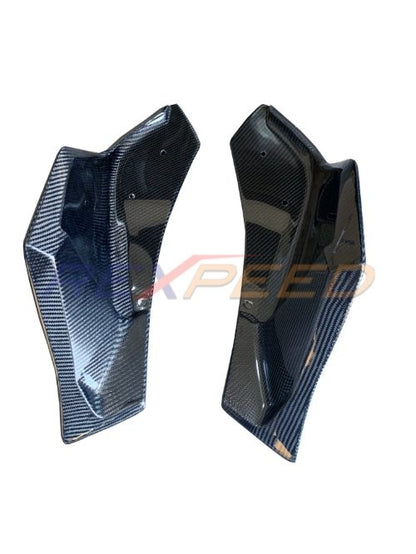 Rexpeed  2020+ Supra GR V3 Carbon Fiber Rear Bumper Side Spats | TS25 / TS25M