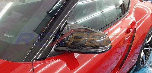 Rexpeed 2020+ Supra GR Carbon Fiber Mirror Cap Full Replacements | TS37 / TS37M