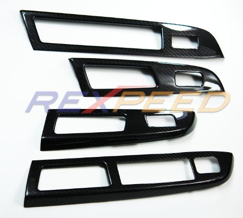 Rexpeed OE Style Dry Carbon Window Switch Panel Cover Trim Subaru 2014-17 WRX / 2014-2017 STi | G57