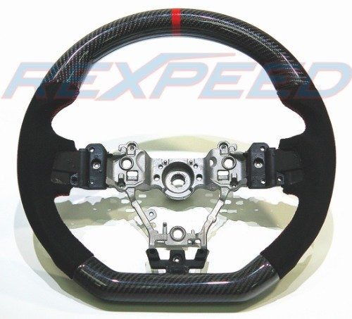 Rexpeed 15-21 Subaru WRX/STI Carbon Fiber & Alcantara w/ Red Line Steering Wheel | G42