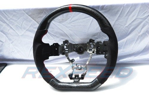 Rexpeed 15-21 Subaru WRX/STI Carbon Fiber & Alcantara w/ Red Line Steering Wheel | G42