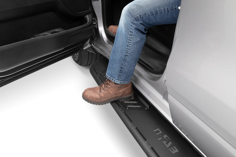 N - FAB Running Boards Textured Black Toyota Tundra Crew Crab Ravegr 2007 - 21 | NBT07CC - TX - JDMuscleExterior BracketsnfbNBT07CC-TX