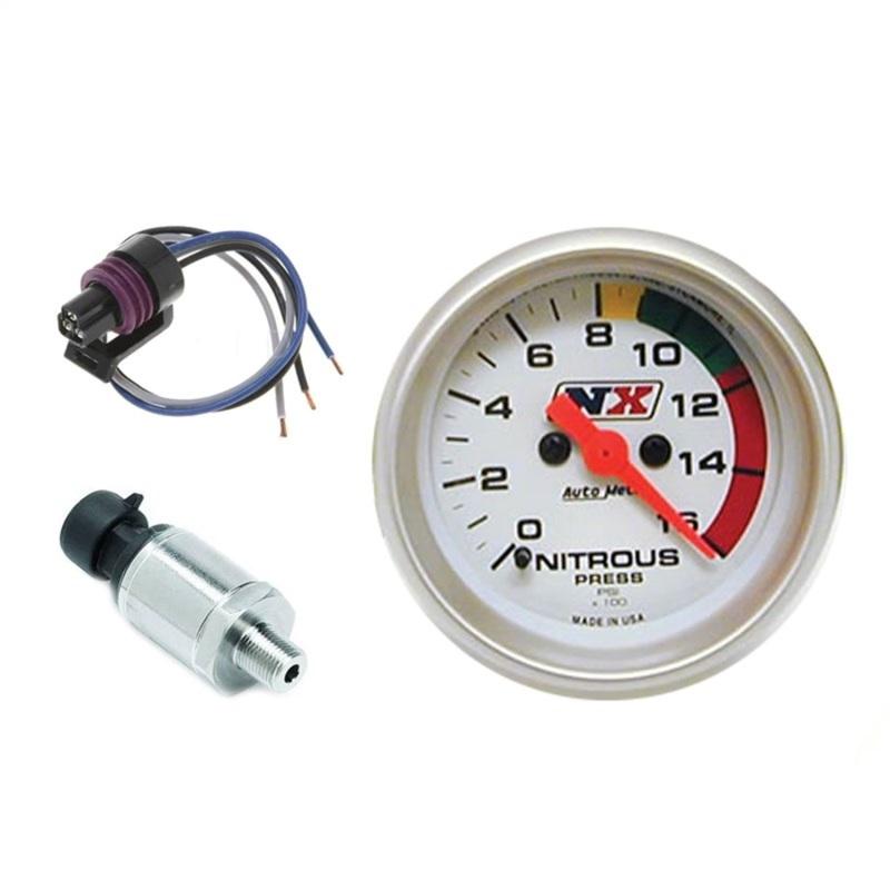 Nitrous Express 2-5/16 Nitrous Electric Pressure Gauge w/Sensor-nex15531-nex15531-Pressure Gauges-Nitrous Express-JDMuscle