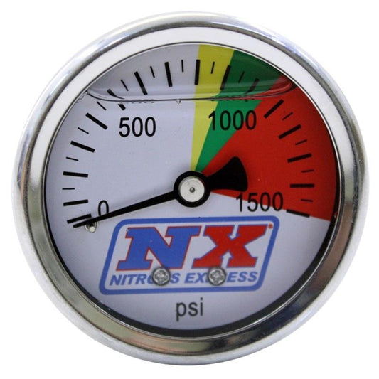 Nitrous Express Nitrous Pressure Gauge Only (0-1500 PSI)-nex15508-nex15508-Pressure Gauges-Nitrous Express-JDMuscle
