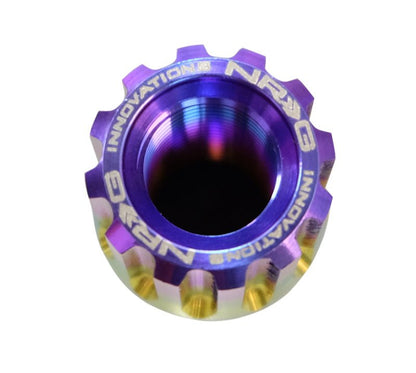 NRG 200 Series M12 X 1.5 Titanium Lug Nut Set - 21 Pc w/Lock Key Socket - Neochrome - JDMuscleLug NutsnrgLN-T200MC-21