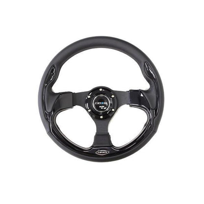 NRG 320mm Reinforced Steering Wheel - Universal (RST-001BK)-Steering Wheels-NRG-JDMuscle