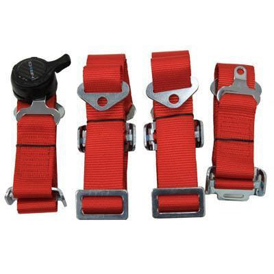 NRG 4 Point 2inch Cam lock Seat Belt - 1 Belt - Universal (SBH-4PCBK)-Harnesses-NRG-JDMuscle