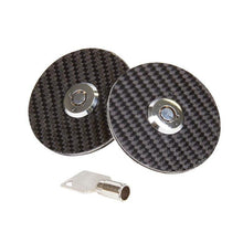 NRG Black Carbon Fiber Overlay Hood Pins with Lock - Universal | CHL-100