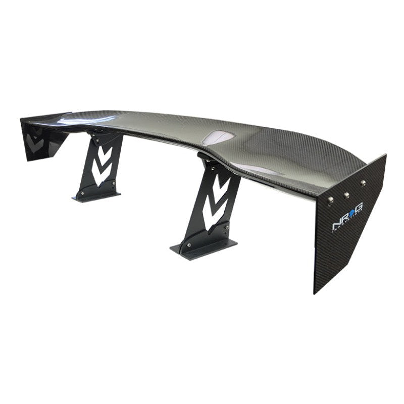 NRG Carbon Fiber Spoiler - Universal | 59in. NRG Logo Large End Plates - JDMuscleSpoilers and WingsnrgCARB-A590NRG