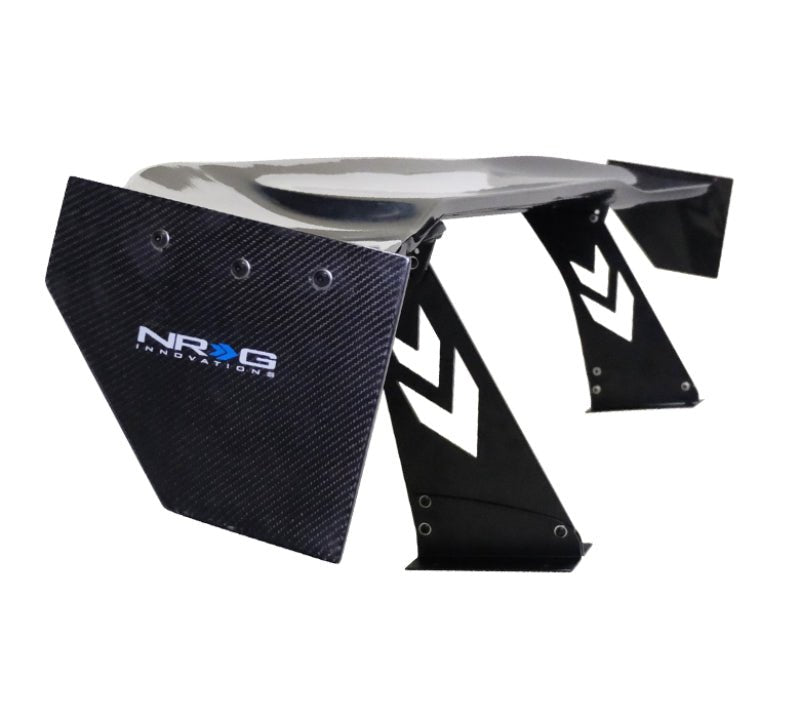 NRG Carbon Fiber Spoiler - Universal | 69in. w/NRG Logo / Stand Cut Out / Large Side Plate - JDMuscleSpoilers and Wings207123