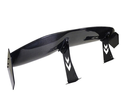 NRG Carbon Fiber Spoiler - Universal | 69in. w/NRG Logo / Stand Cut Out / Large Side Plate - JDMuscleSpoilers and Wings207123