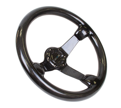 NRG Carbon Fiber Steeering Wheel | 350mm Deep Dish - Full Carbon - JDMuscleSteering Wheels171436