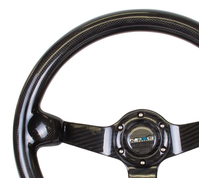 NRG Carbon Fiber Steeering Wheel | 350mm Deep Dish - Full Carbon - JDMuscleSteering Wheels171436